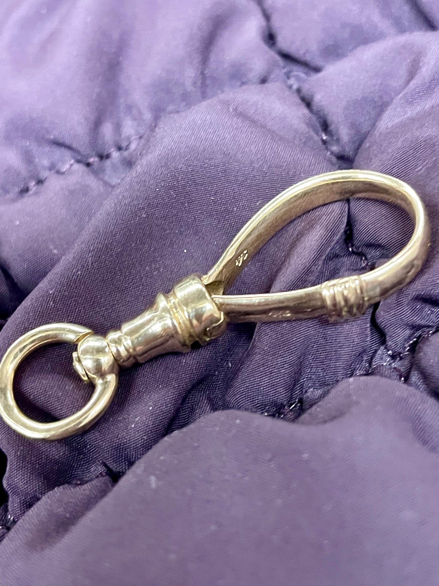 14k Gold Antique XL Dog Clip