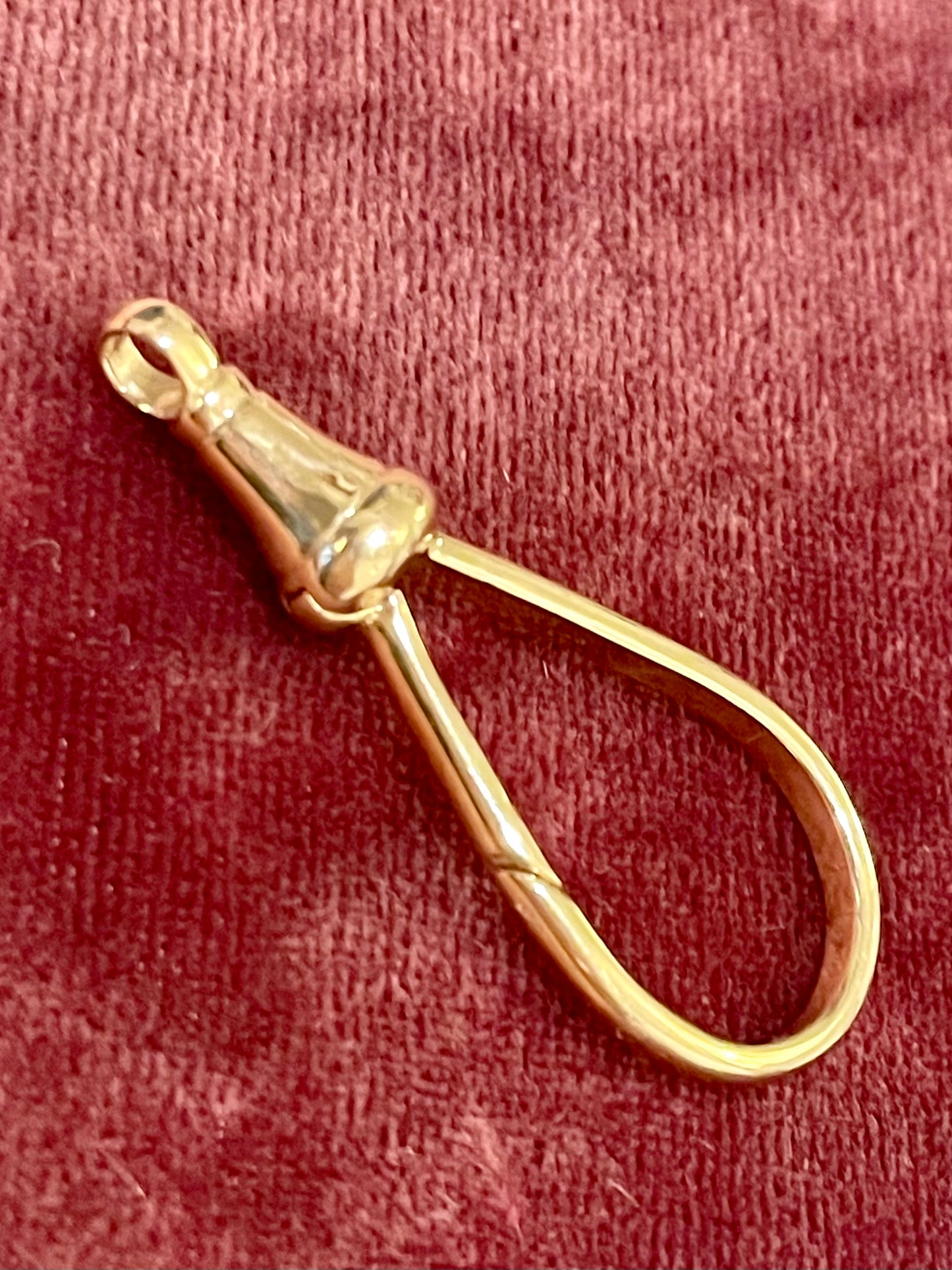Antique Style 14k Gold XL Dog Clip