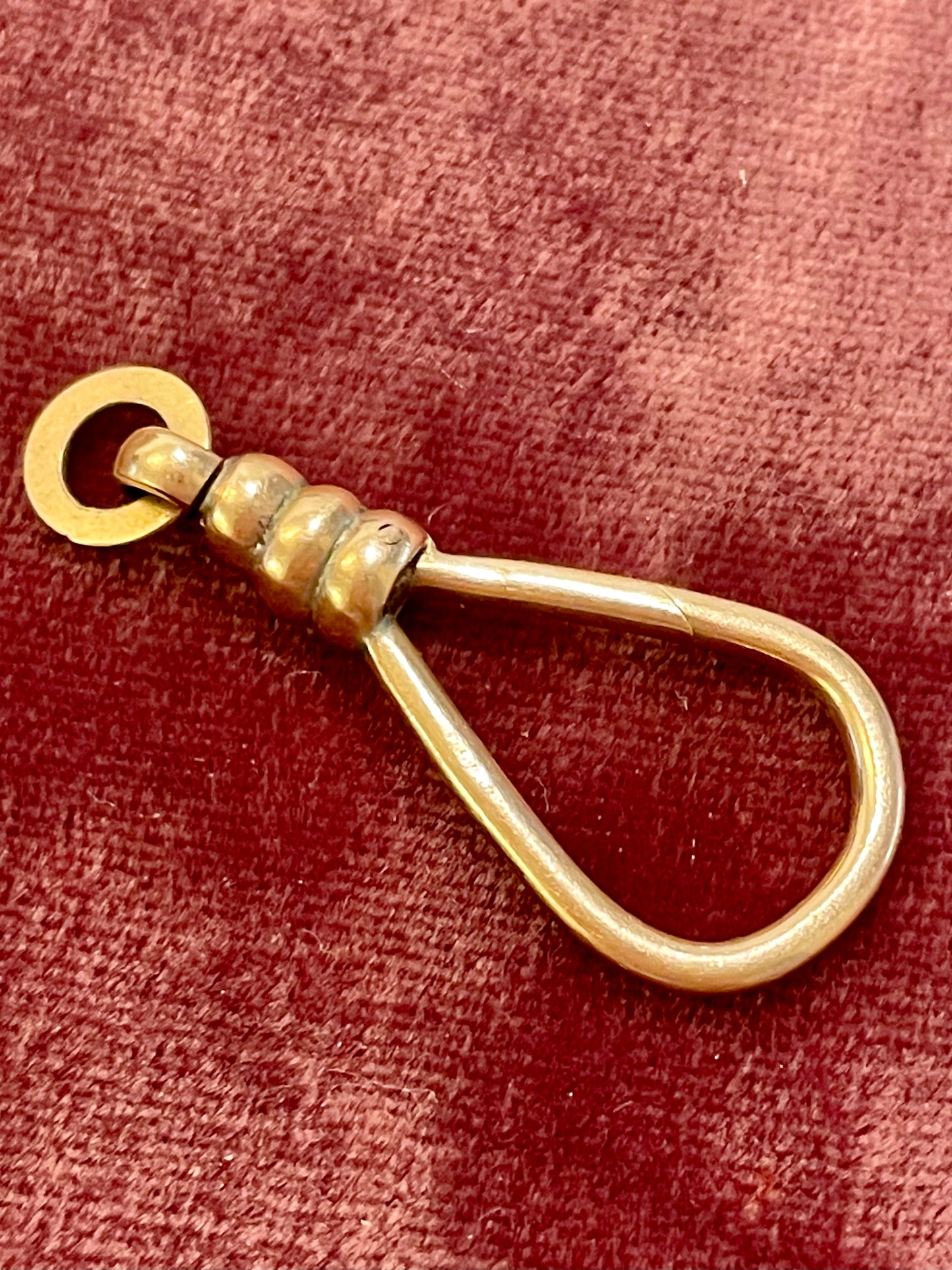 14k Gold Antique Dog Clip With Extra Ring