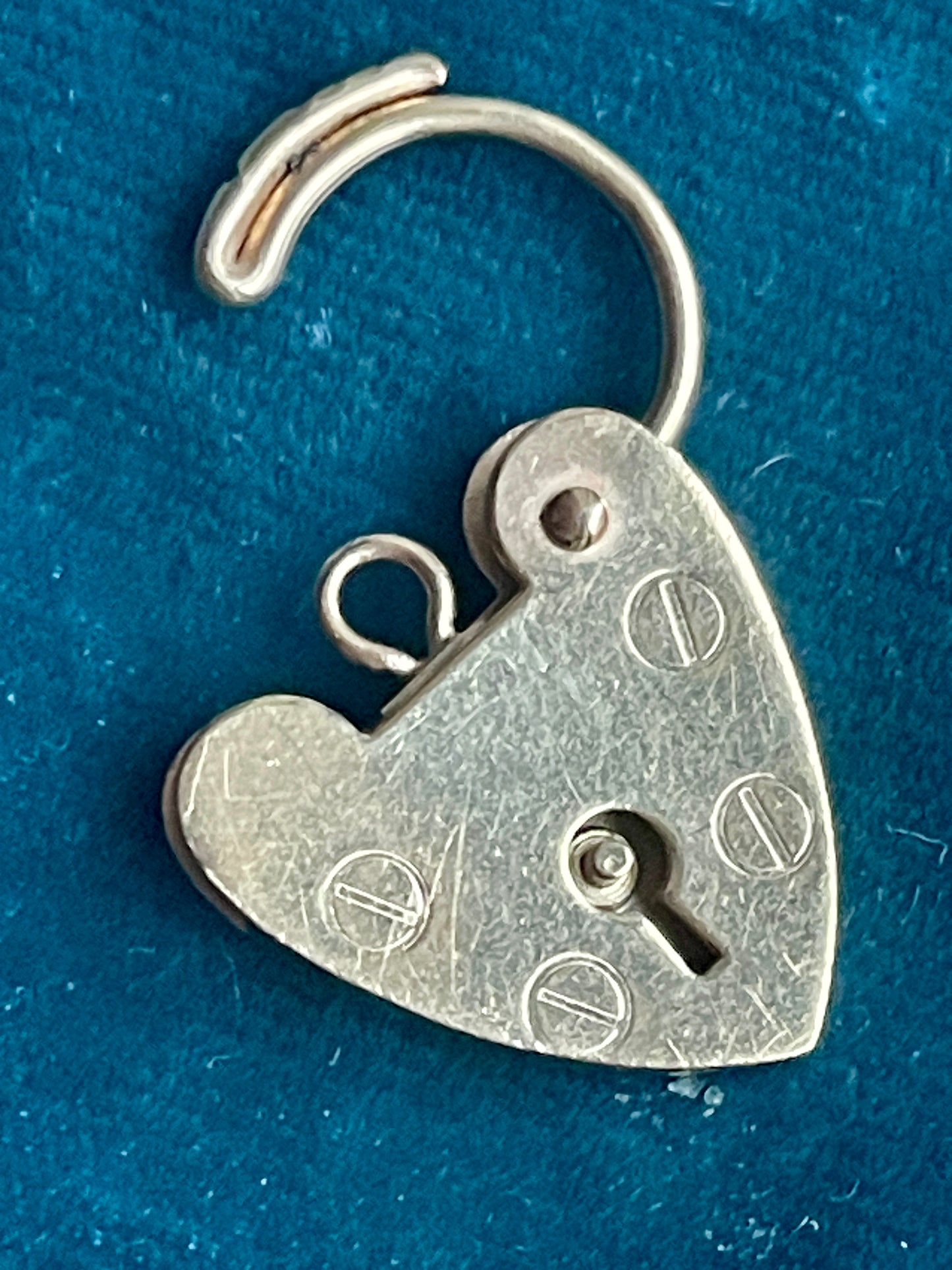 Victorian 9K Gold Padlock Heart Charm