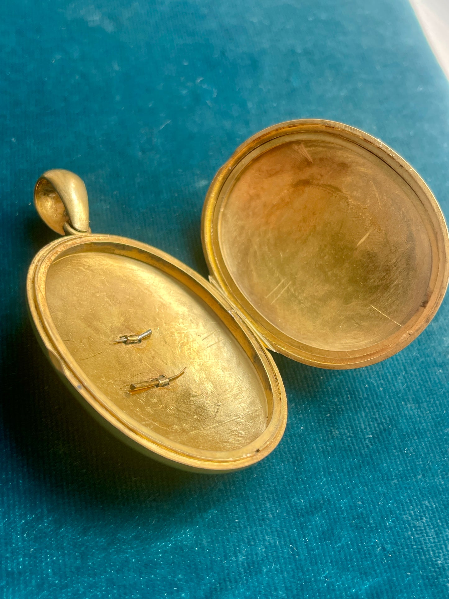 Antique Victorian Diamond and Blue Enamel North Star 18k Gold Locket
