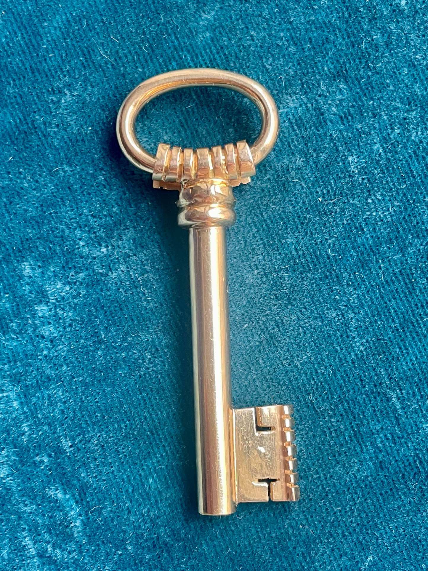 Large Ornate Key 18k Gold Pendant