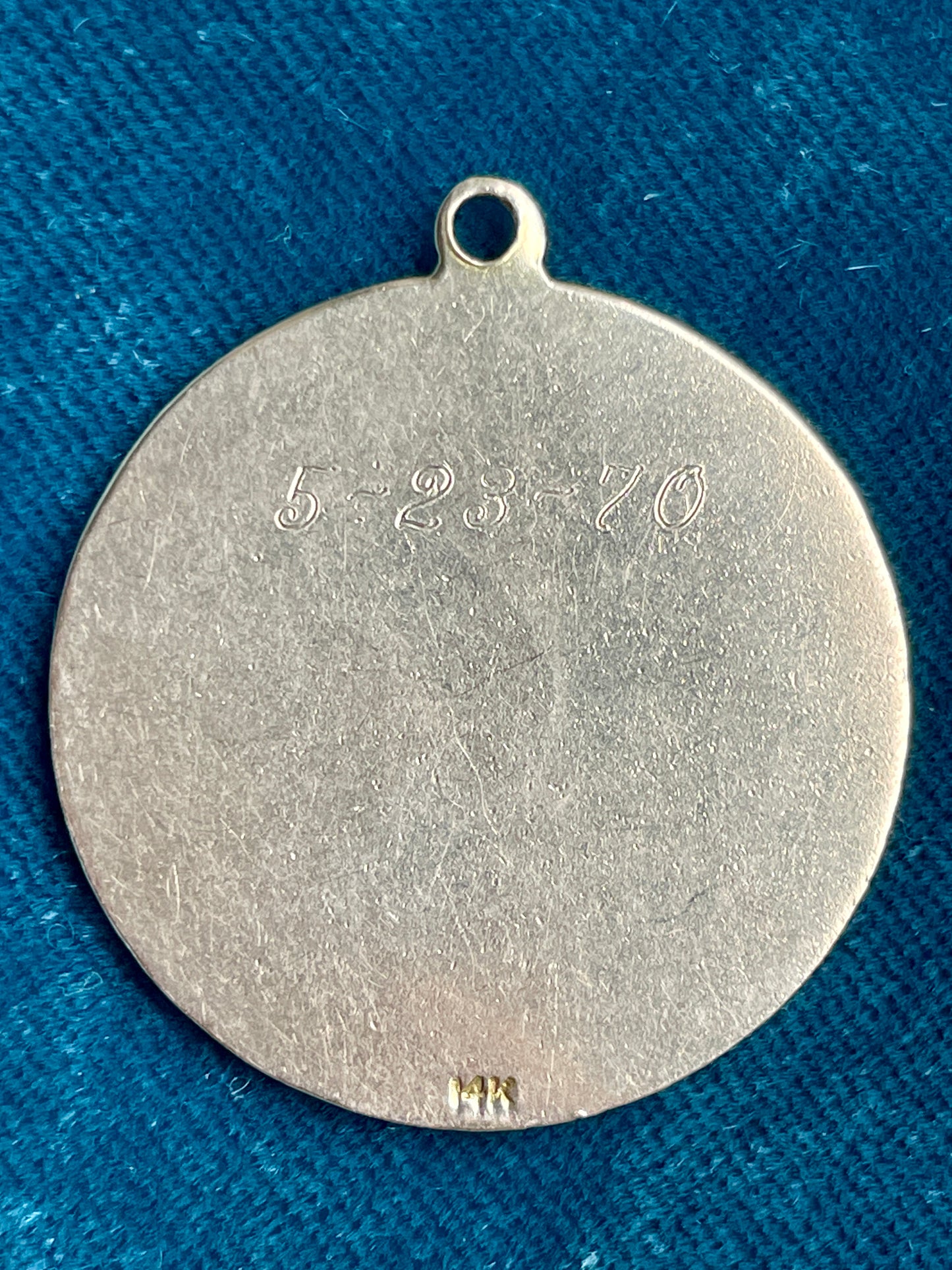 Mid-Century Merrin 14k Gold "Plus Qu'Hier" Love Token