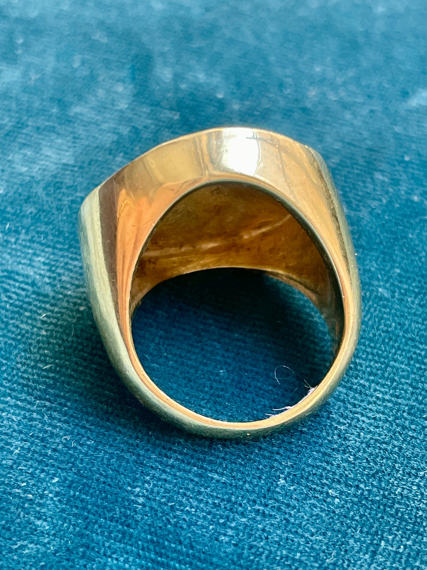 Vintage Owl 18k Gold Signet Ring