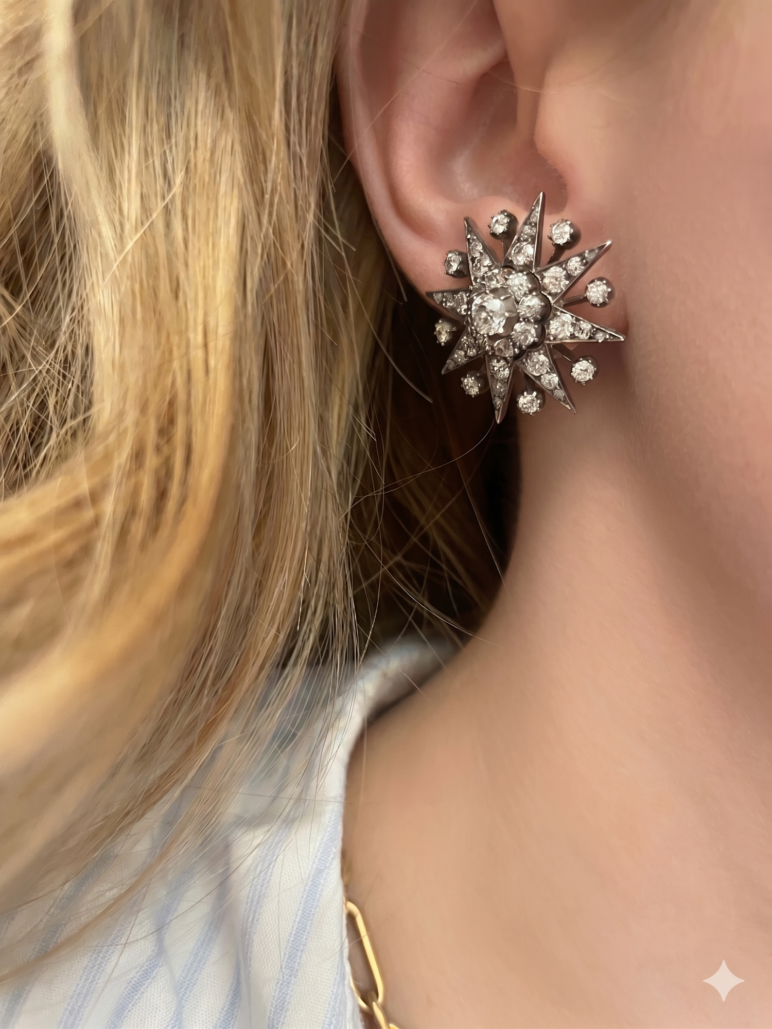 victorian starburst earring