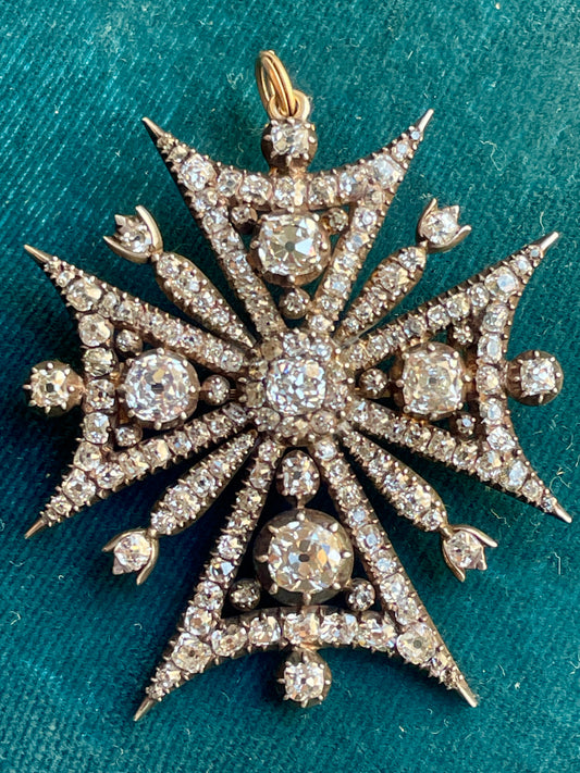 Antique Victorian Maltese Cross Pendant