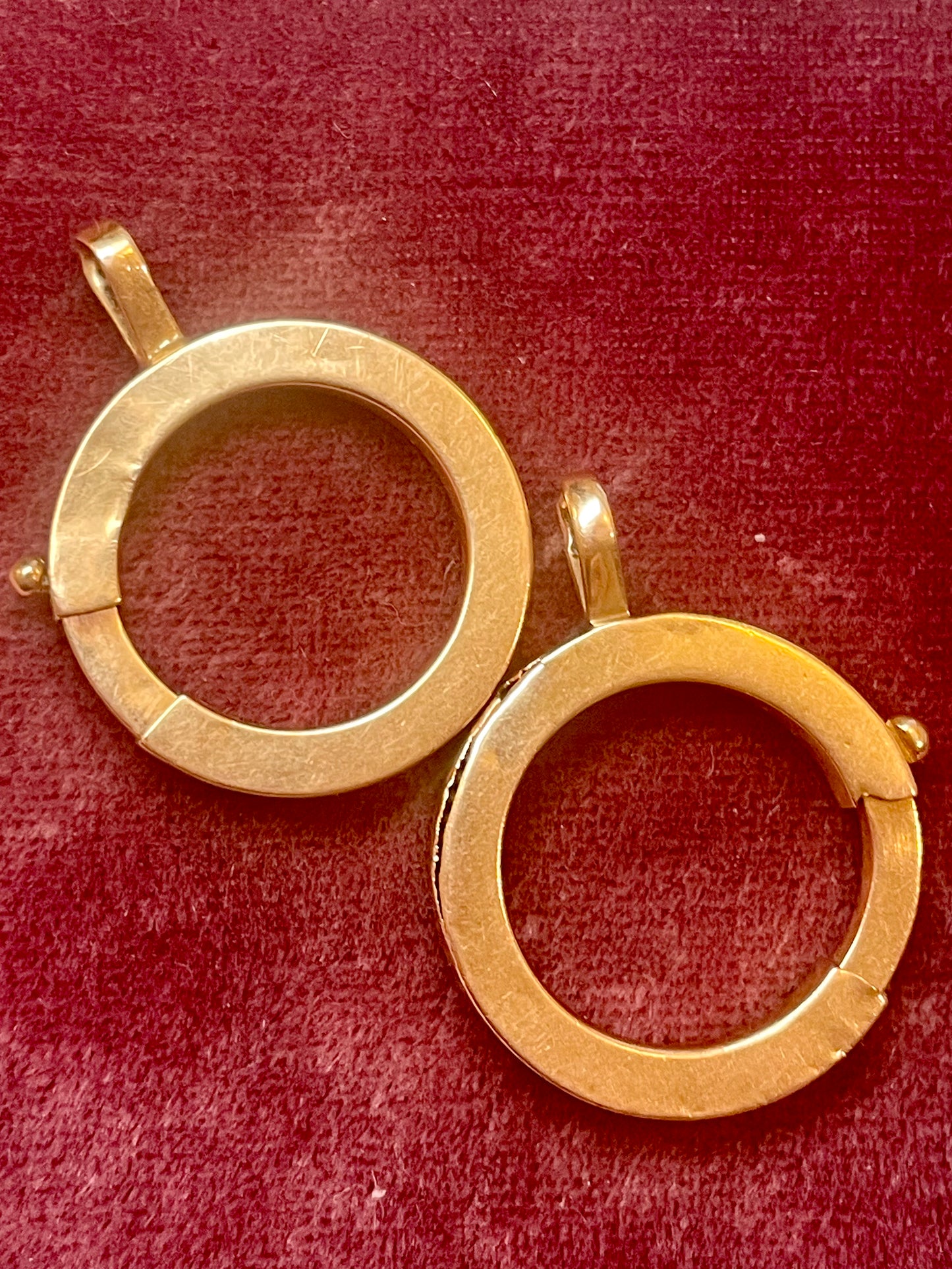 18k Gold Antique Flat Rose Gold Clasp, Spring Clip