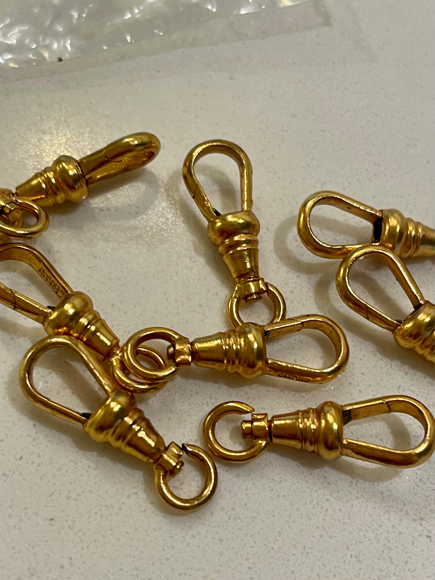 18k-Gold-Dipped Brass German Dog Clip