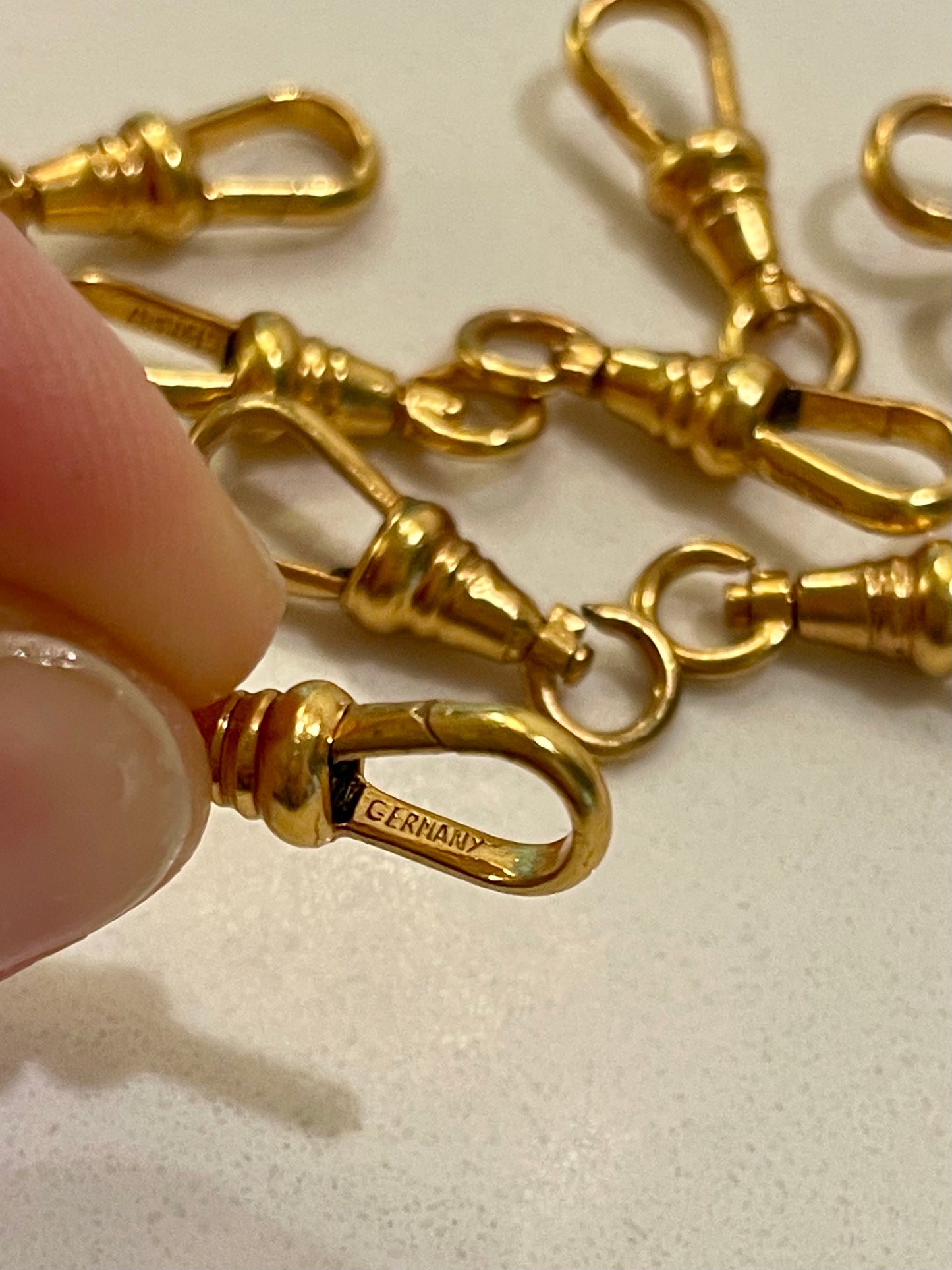 18k-Gold-Dipped Brass German Dog Clip