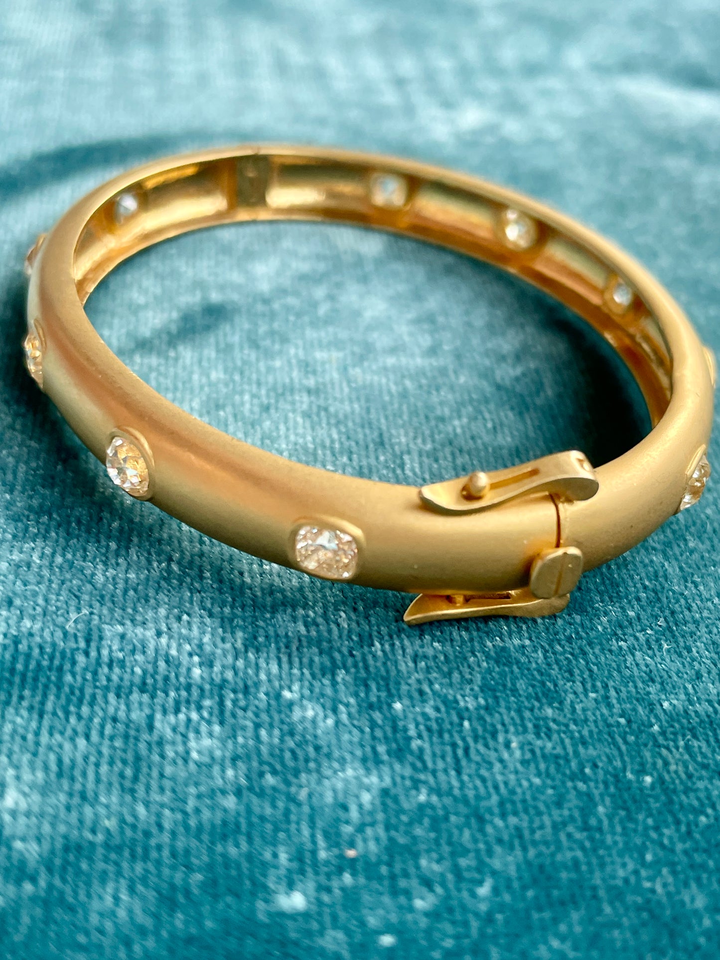 Antique Diamonds & Contemporary 18k Gold Bangle