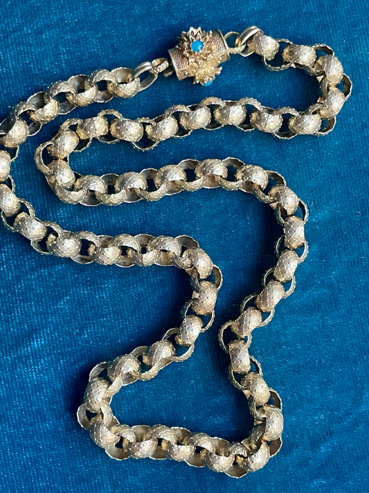 Antique Georgian Belcher Link 9k Gold 16.5" Chain