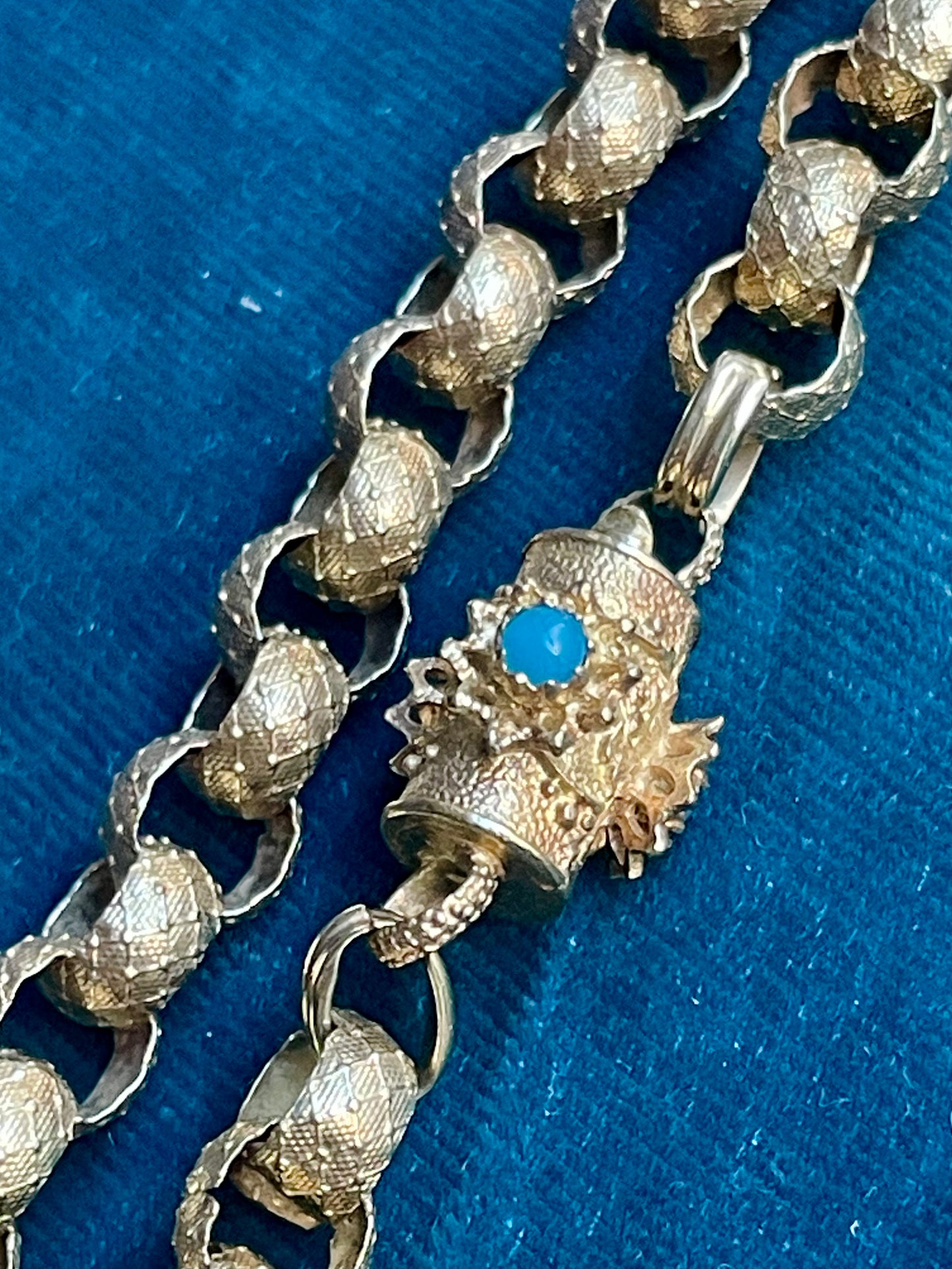 Antique Georgian Belcher Link 9k Gold 16.5" Chain