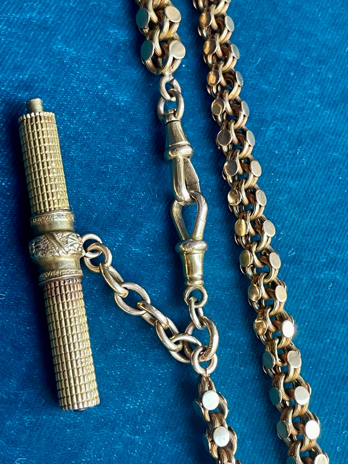 Antique Victorian Fancy Link 18k Gold Albert Watch Chain