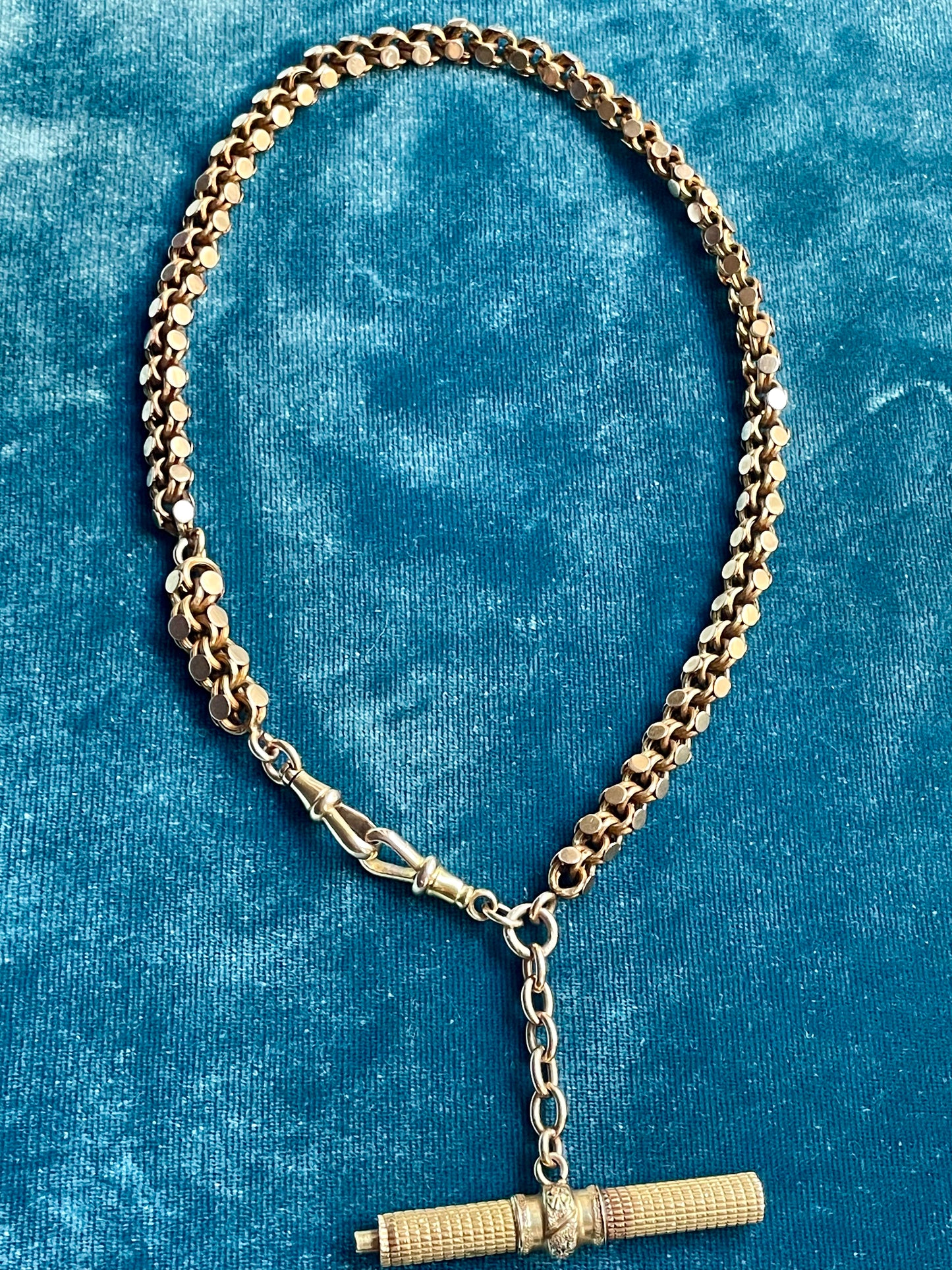 Antique Victorian Fancy Link 18k Gold Albert Watch Chain
