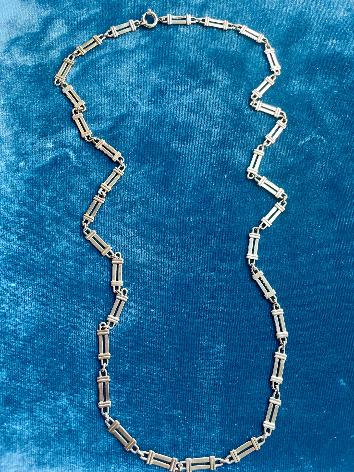 Vintage Fancy Bar Link 14K Gold 18" Chain