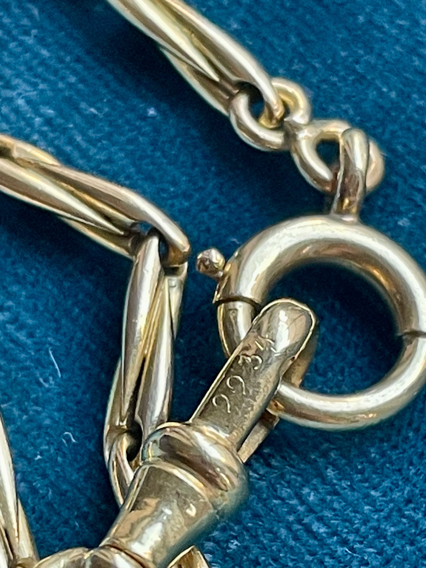 Antique French Barley Fancy Link 18k Gold 15" Watch Chain