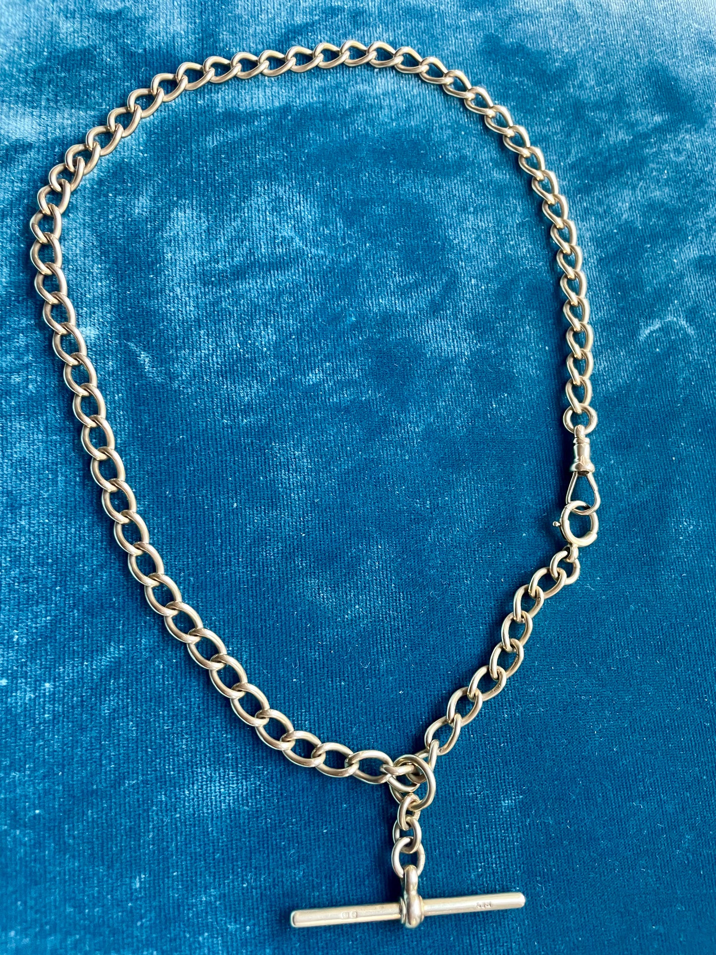 Antique Victorian Open Curb Link 18k Gold 16" Watch Chain
