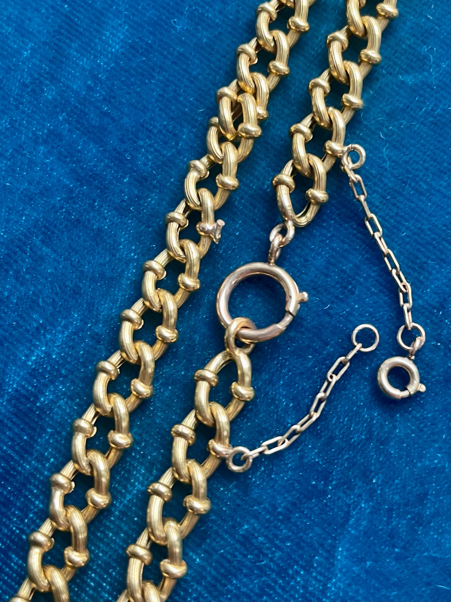 Mid-Century Open Curb 14K Gold 22" Chain