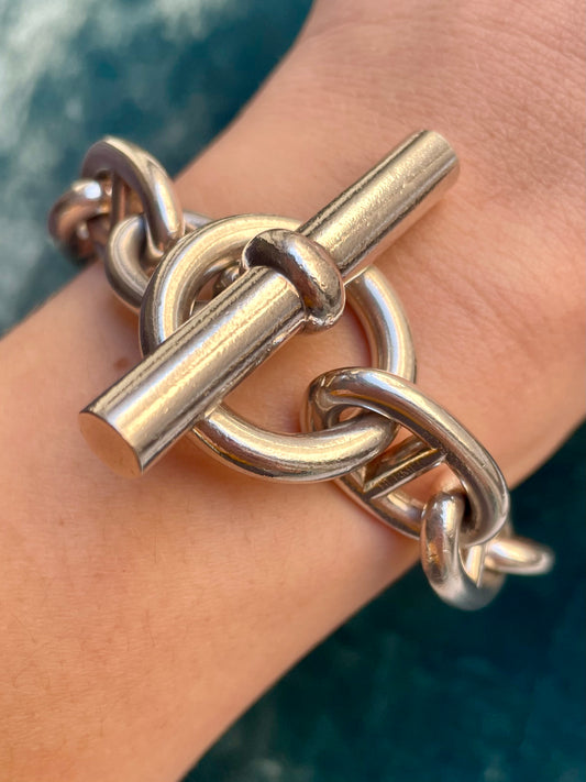 Hermès Chaîne d'Ancre XL Silver Bracelet