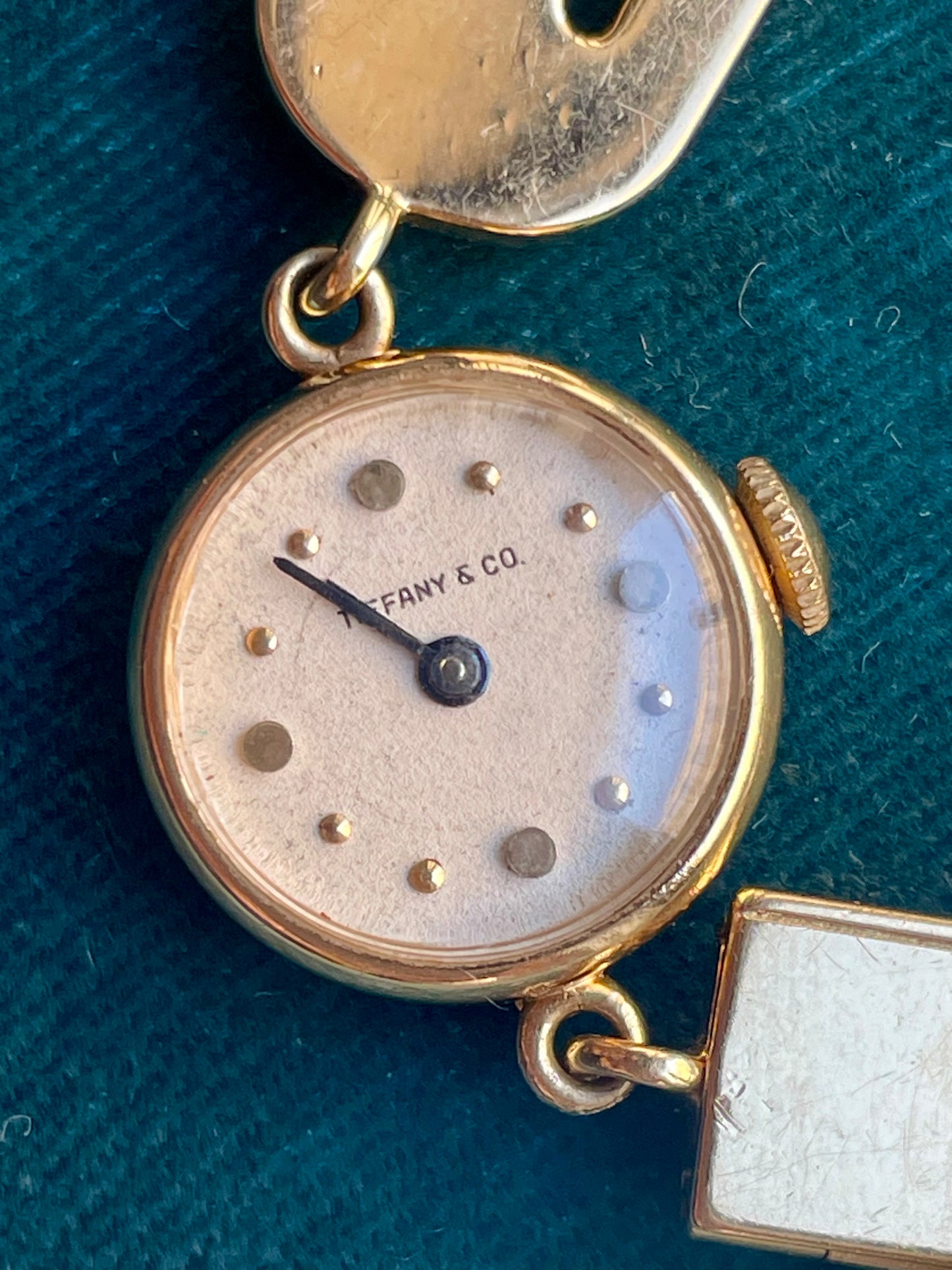 Tiffany & Co Rare Mid-Century "I Love You" 14K Gold Letter Watch