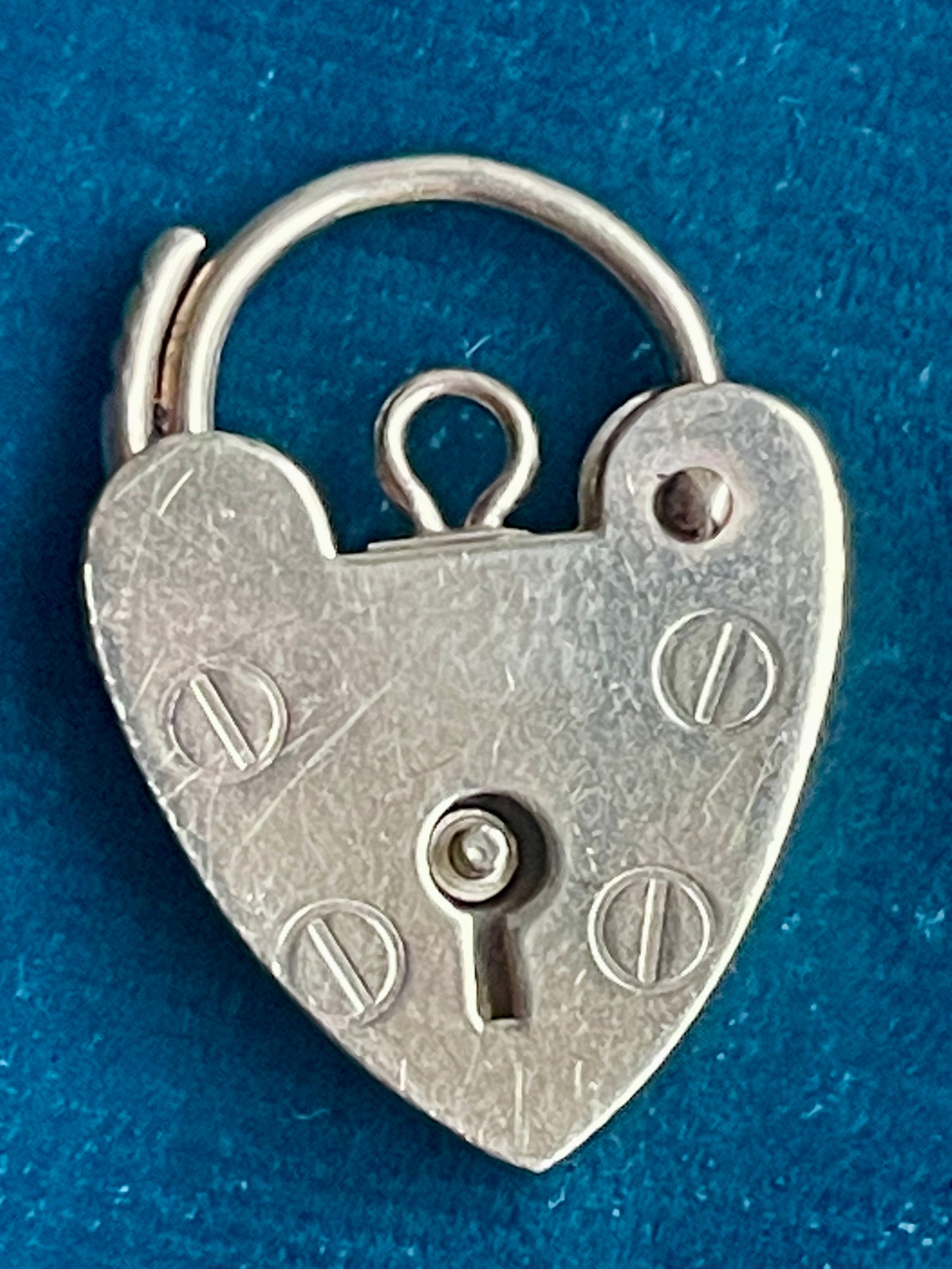 Victorian 9K Gold Padlock Heart Charm