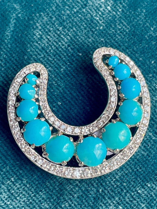 Turquoise and Diamond Crescent