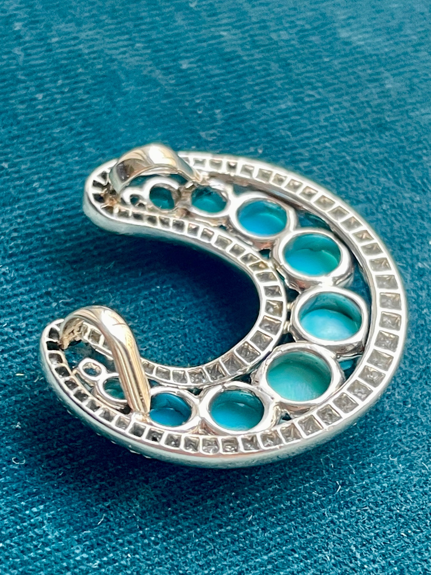 Turquoise and Diamond Crescent