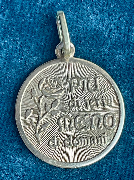 Antique Italian 18k White Gold Love Token