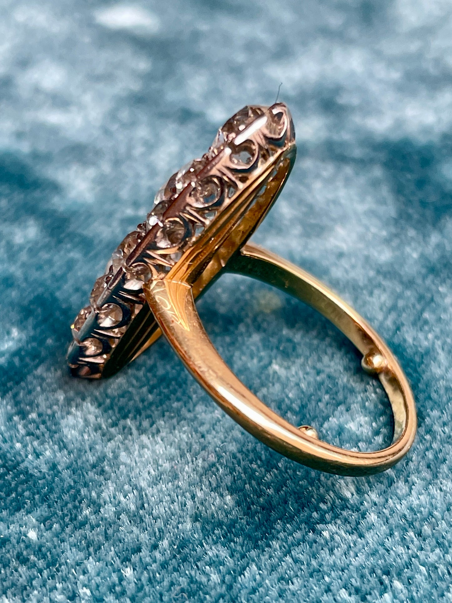 Mid-Century Old-Mine Cut Diamond Ring