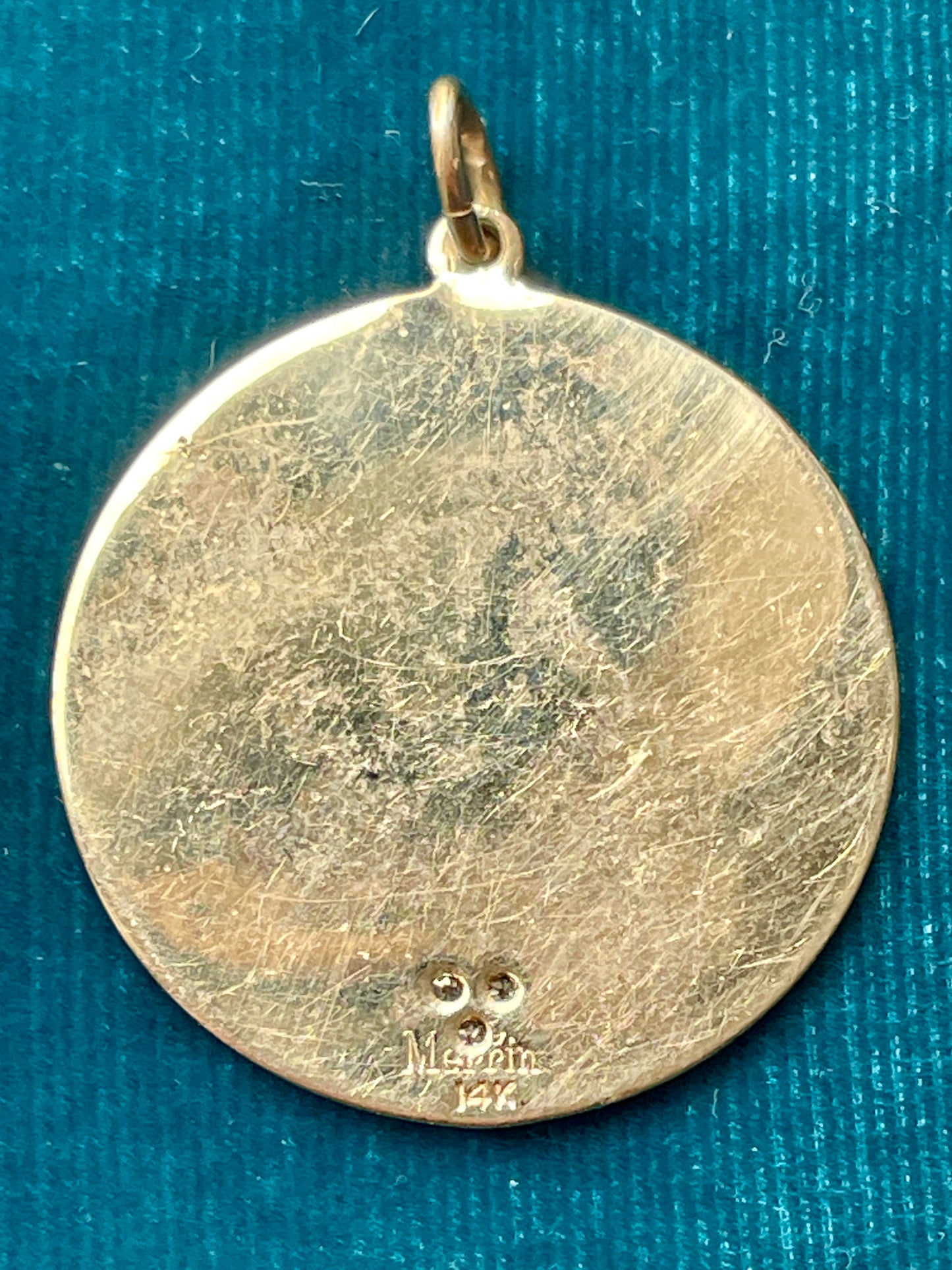 Mid-Century Merrin "Plus Qu'Hier" 14k Love Token