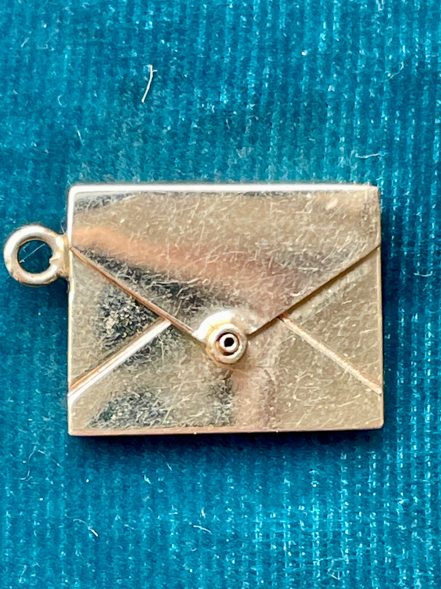Hinged Envelope and Love Letter 14k Gold Pendant