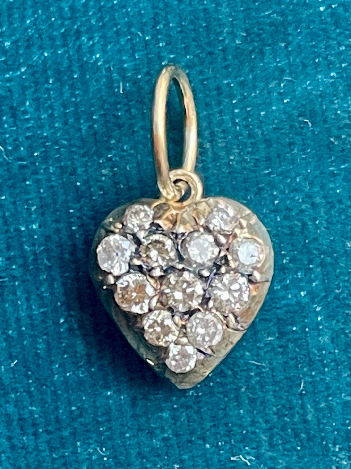 Antique Georgian Pave Diamond Heart Charm (S)