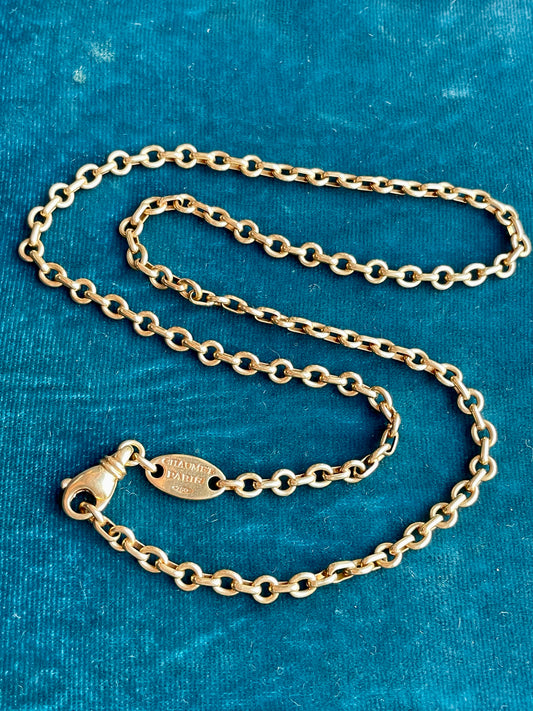 Chaumet Ovronde 18k Gold 18" Chain