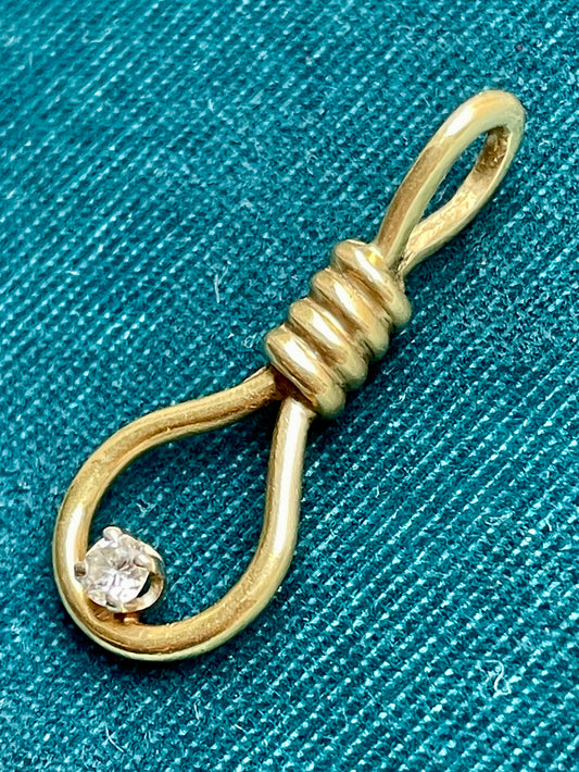 Aldo Cipullo 1970s Diamond & 18k Gold Love Knot Charm
