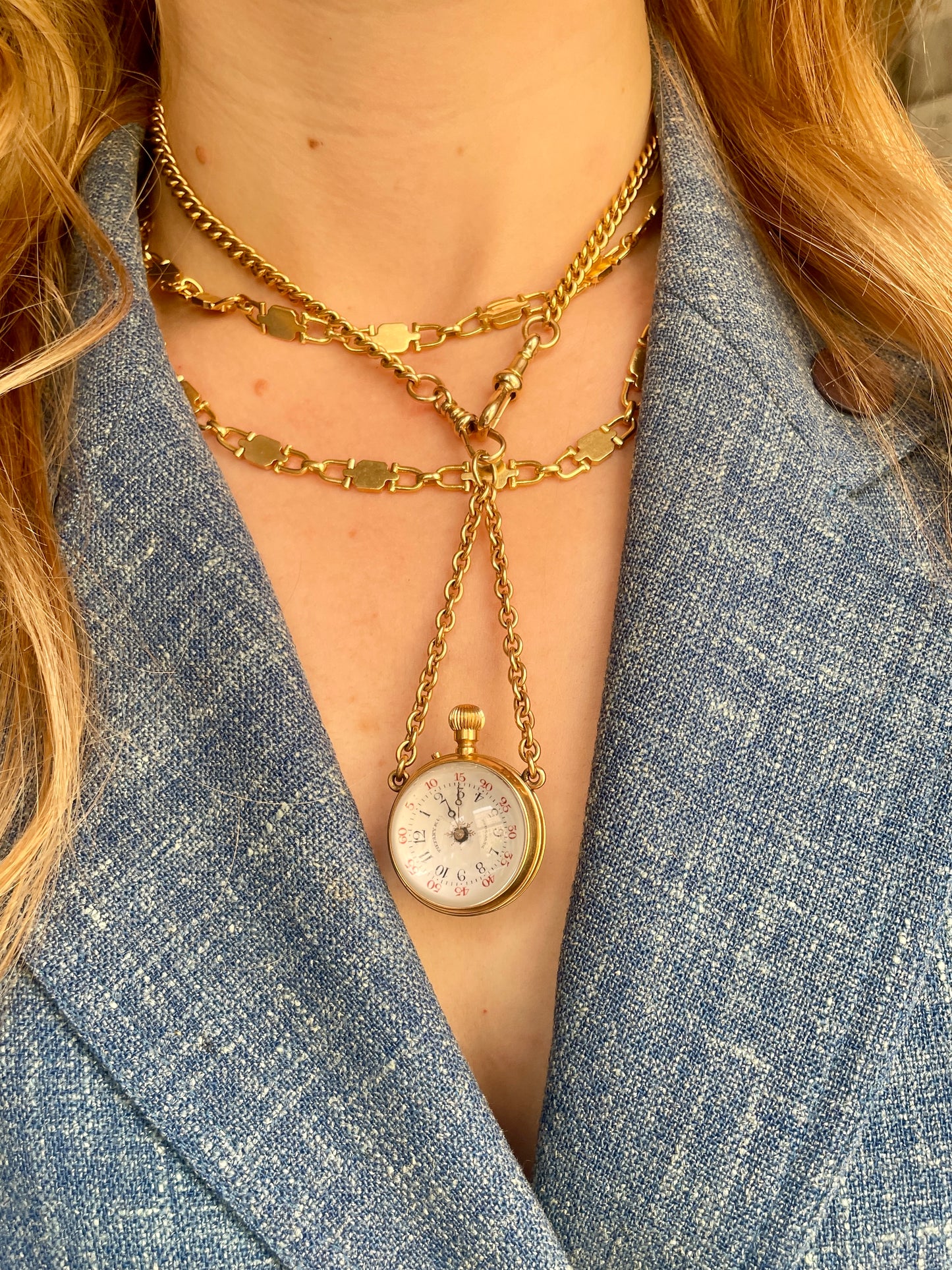 Tiffany & Co. Edwardian Orb 18k Gold Watch Pendant
