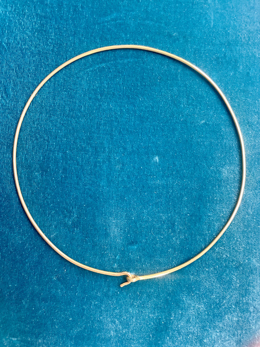 Vintage French 18k Gold Wire Necklace