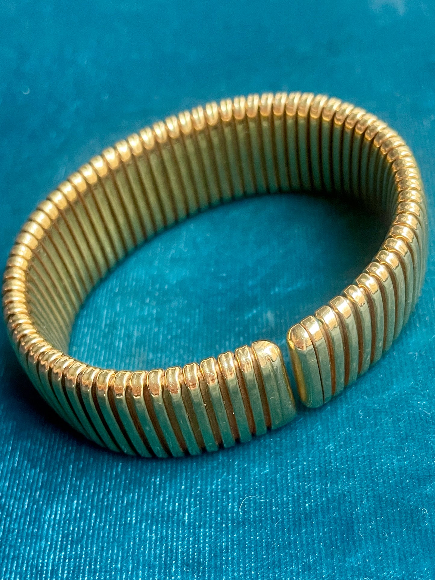 Bulgari Tubogas 18K Yellow Gold Cuff Bracelet