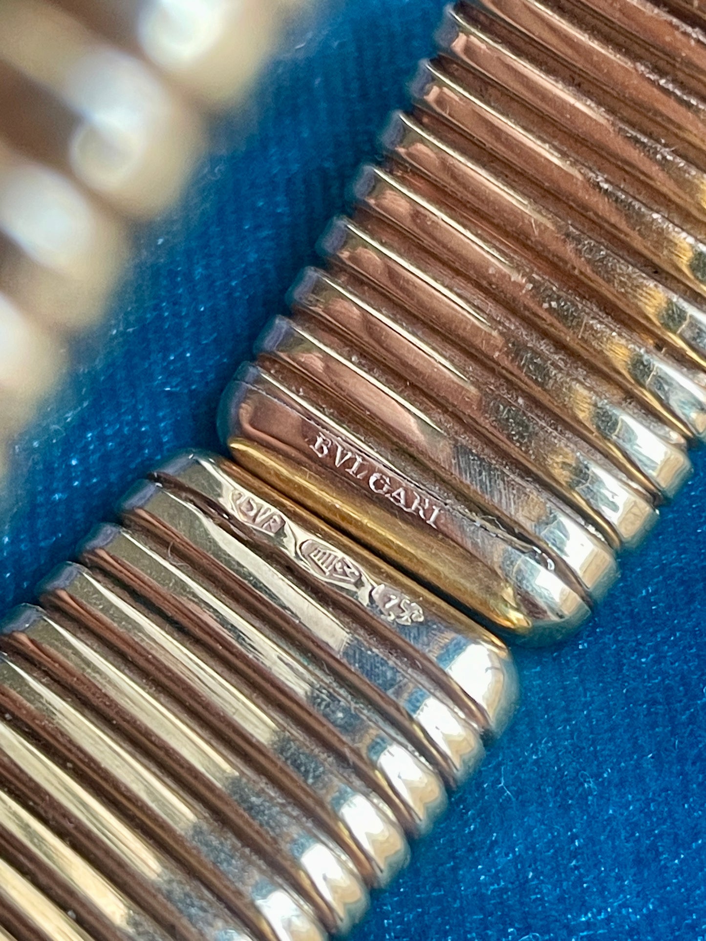 Bulgari Tubogas 18K Yellow Gold Cuff Bracelet