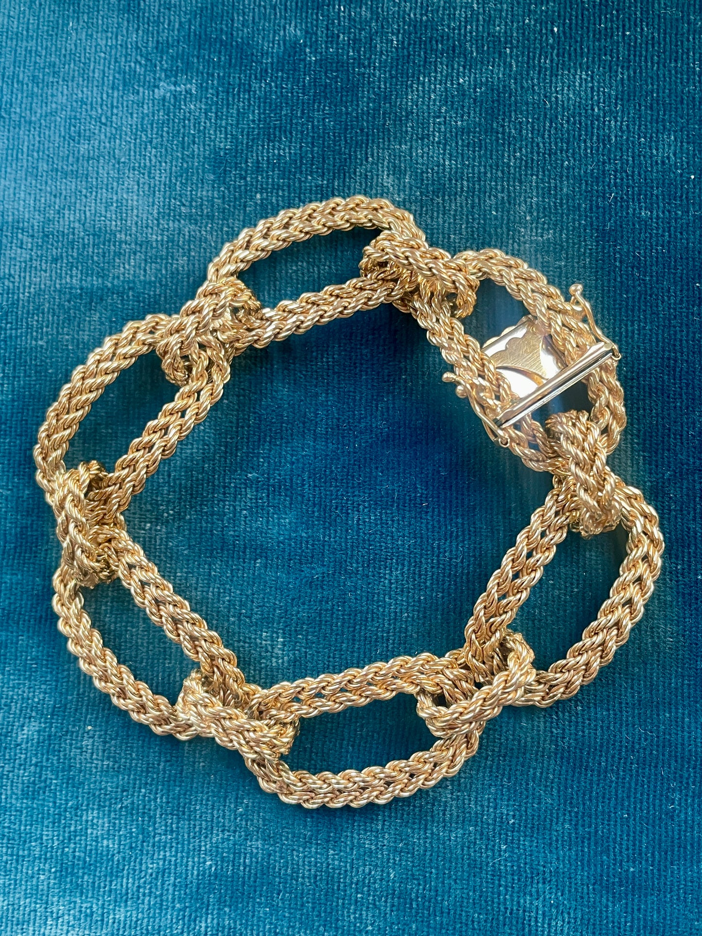 Italian Fancy Anchor Link 18k Gold Bracelet
