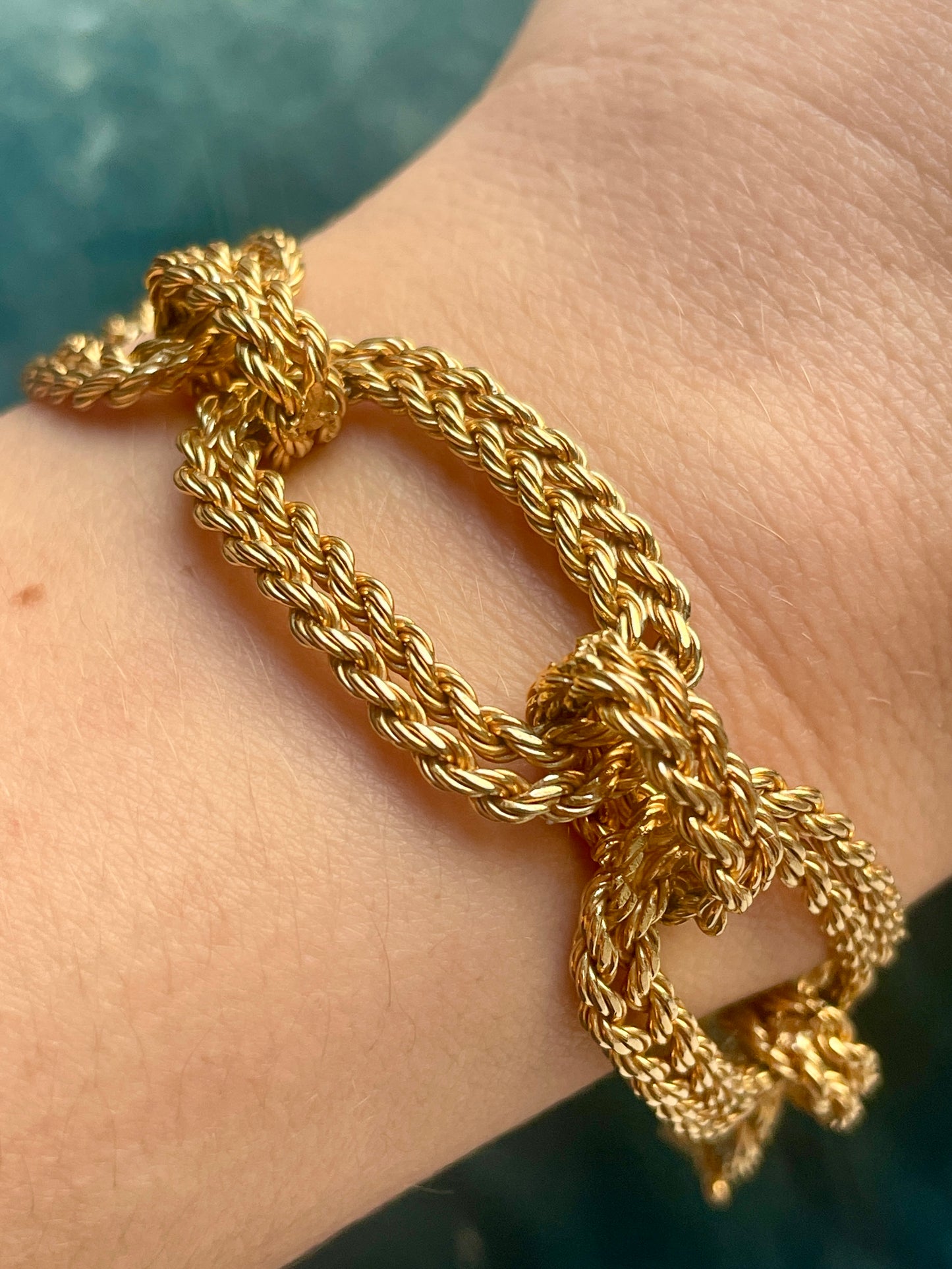 Italian Fancy Anchor Link 18k Gold Bracelet
