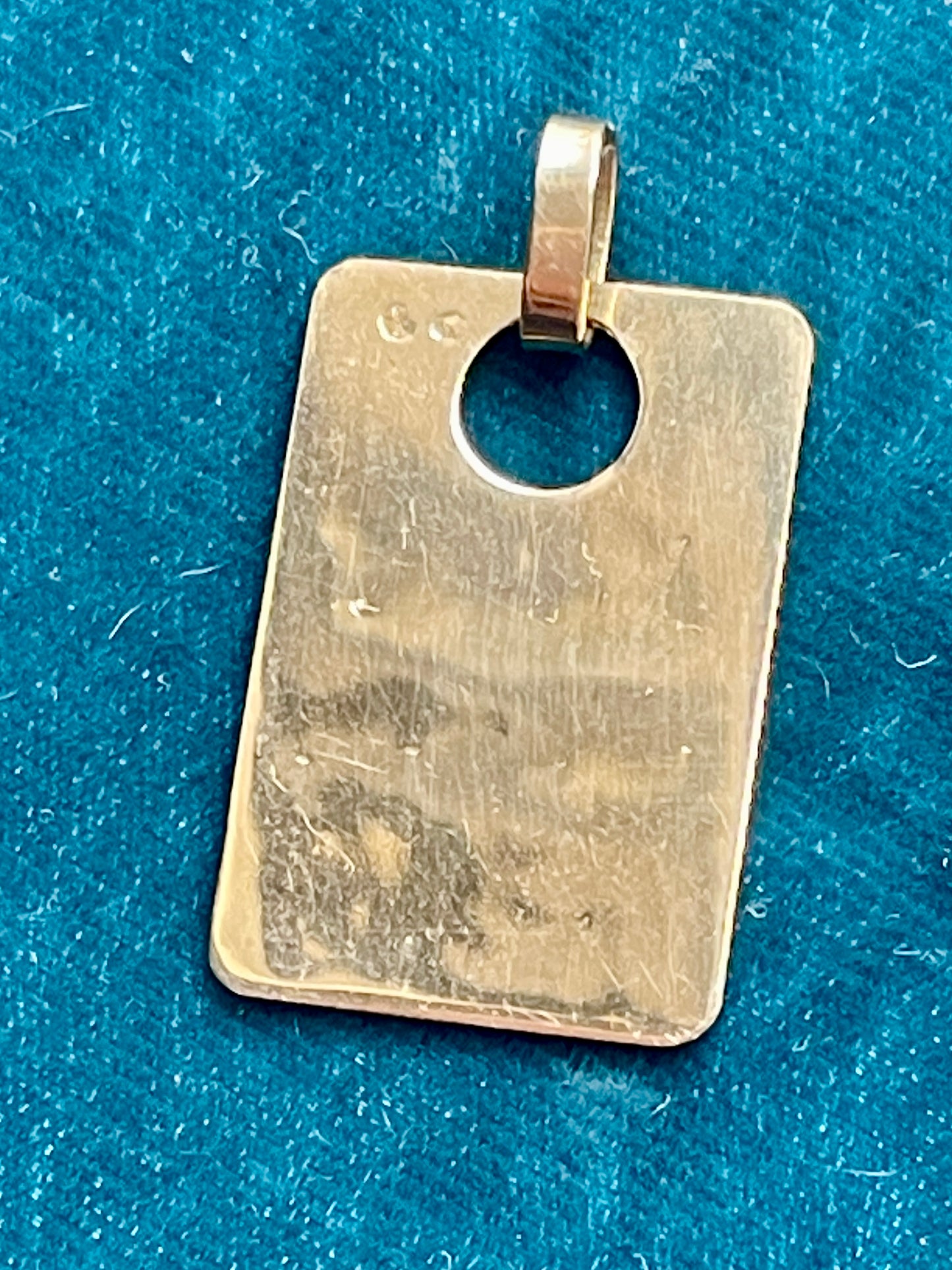 Augis Rare Spanish Rectangular 18k Gold Love Token