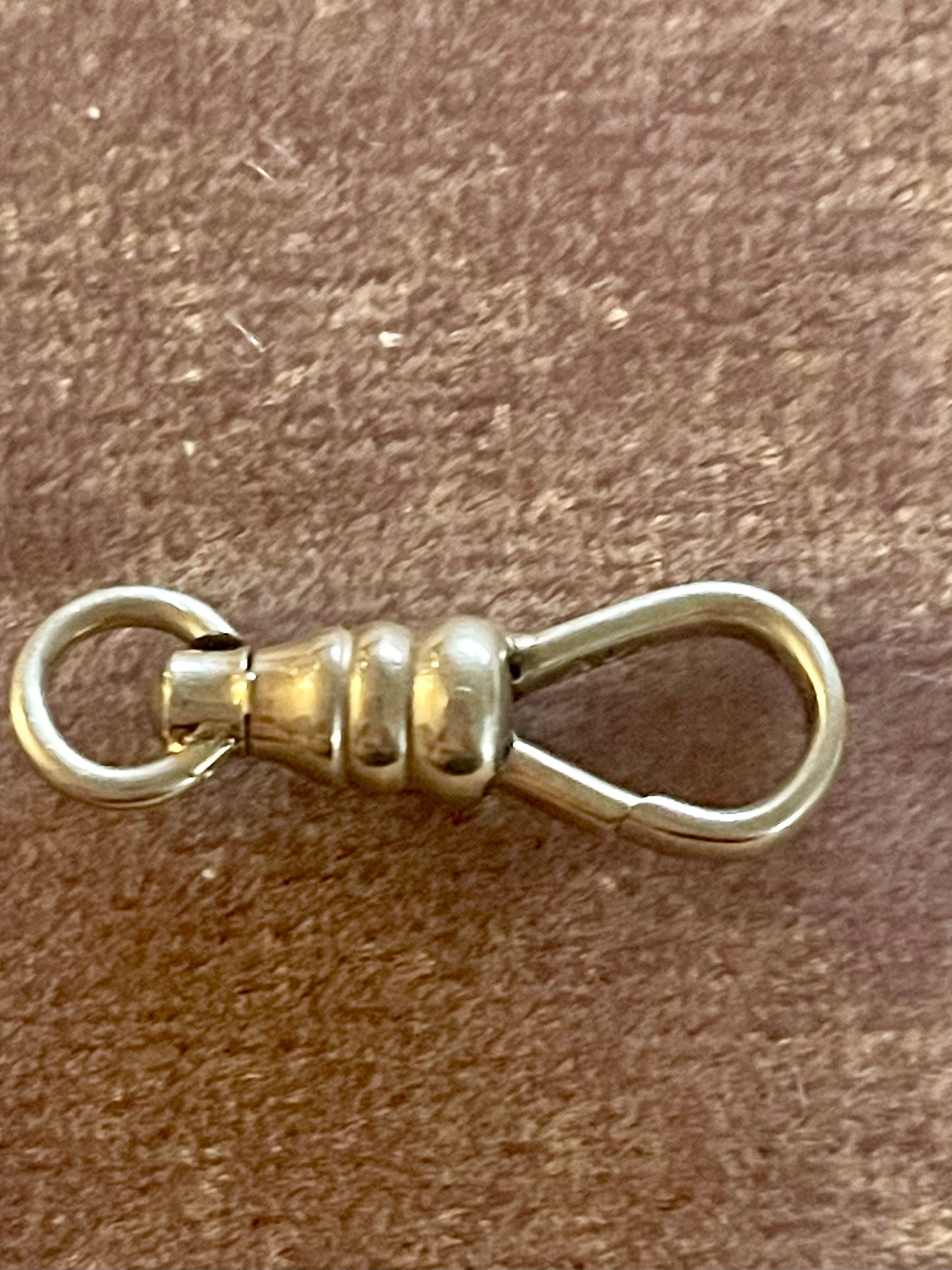 14k White Gold Mini Swivel Dog Clip