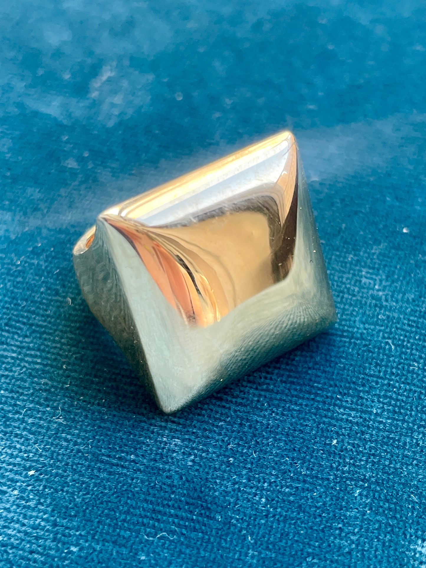 Vintage Cartier Oversized Square 18k Gold Ring