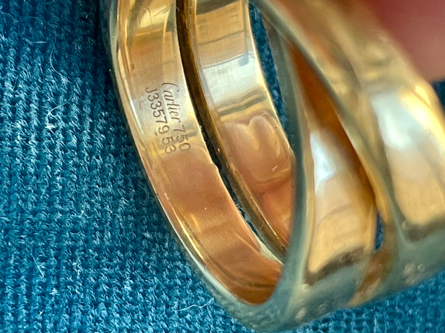 Vintage Cartier Nouvelle Vague 18k Gold Ring