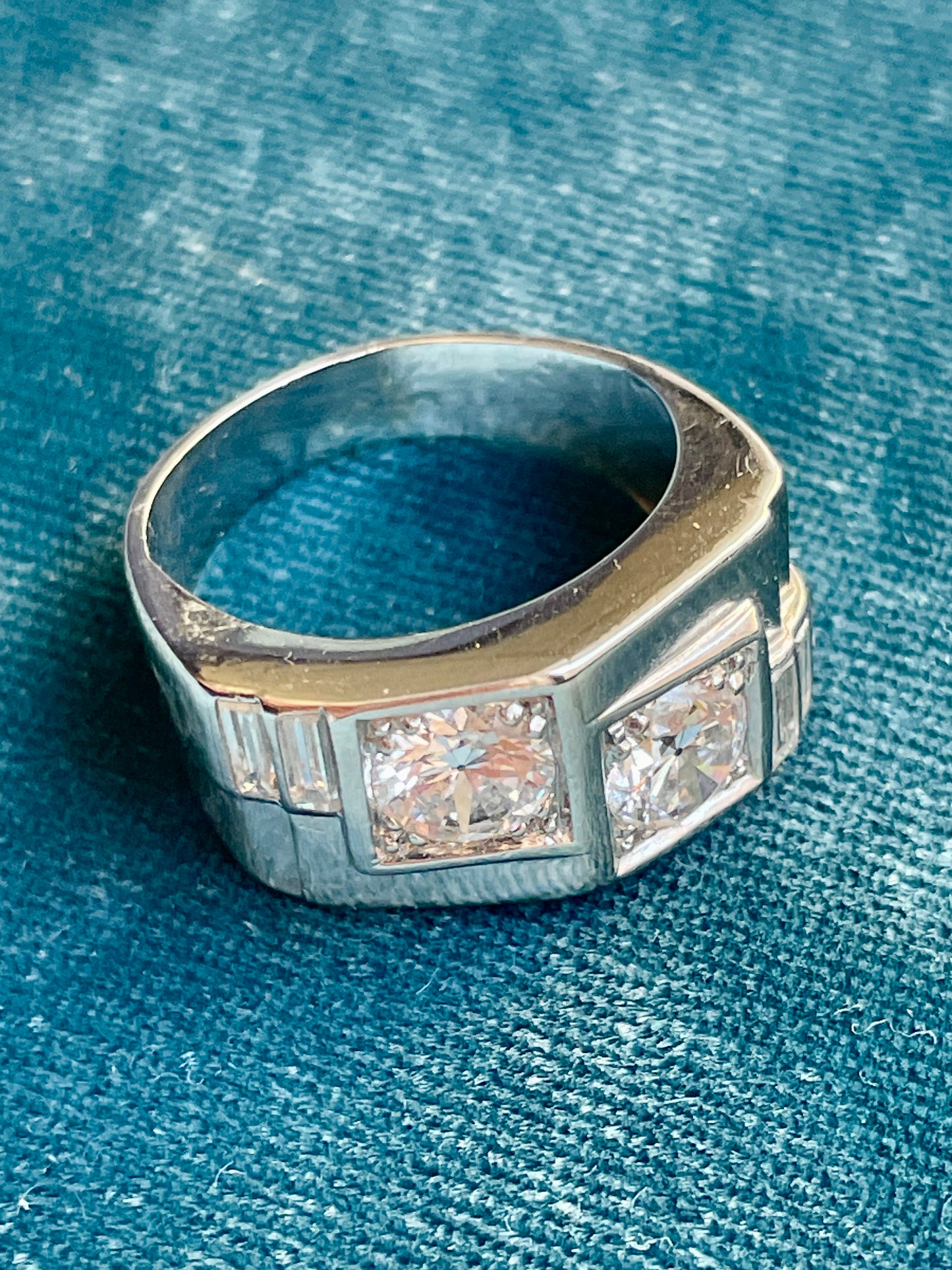 Antique Art Deco Platinum Tank Ring
