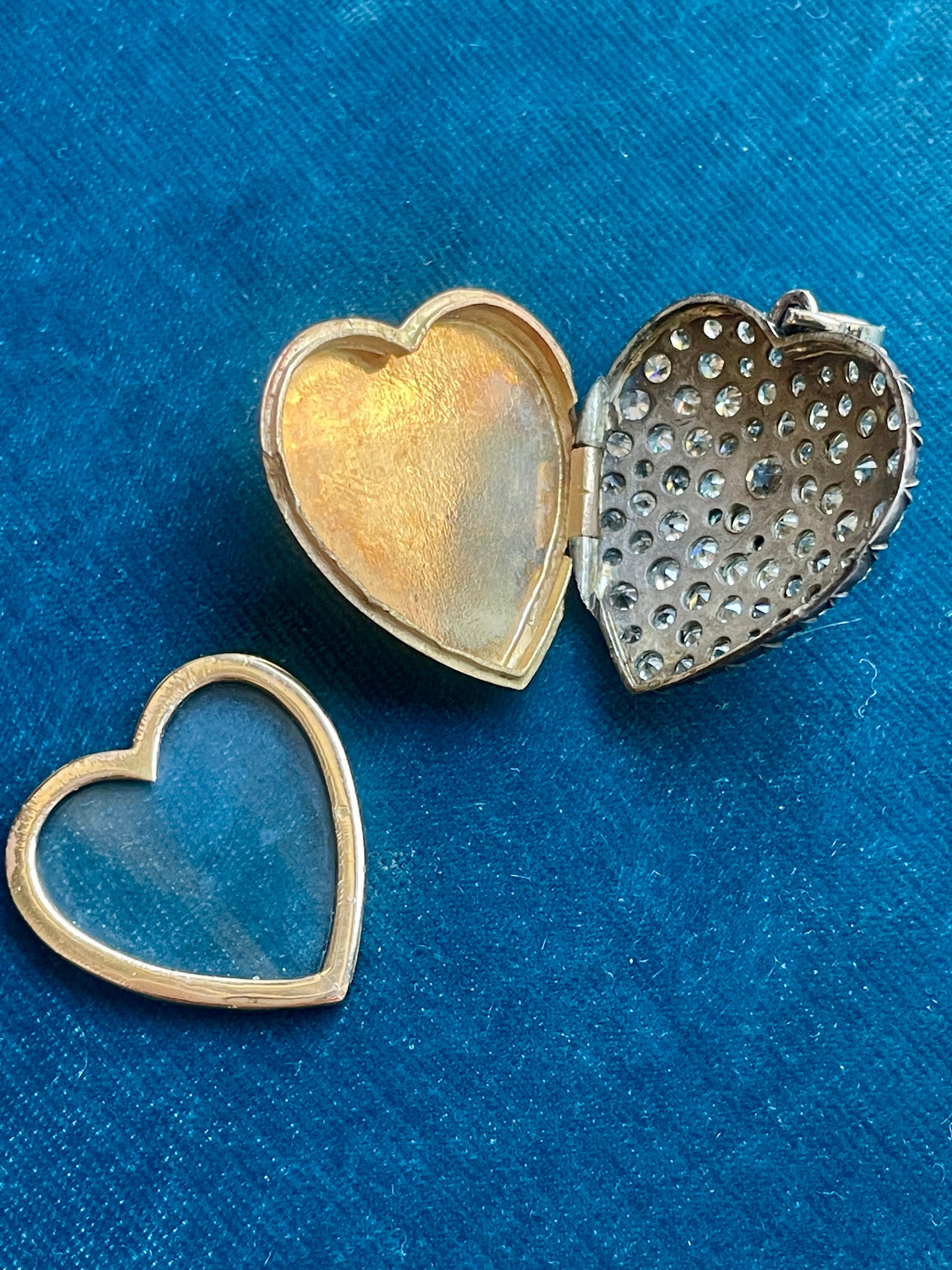 Antique Victorian Pavé Diamond Heart Locket Pendant