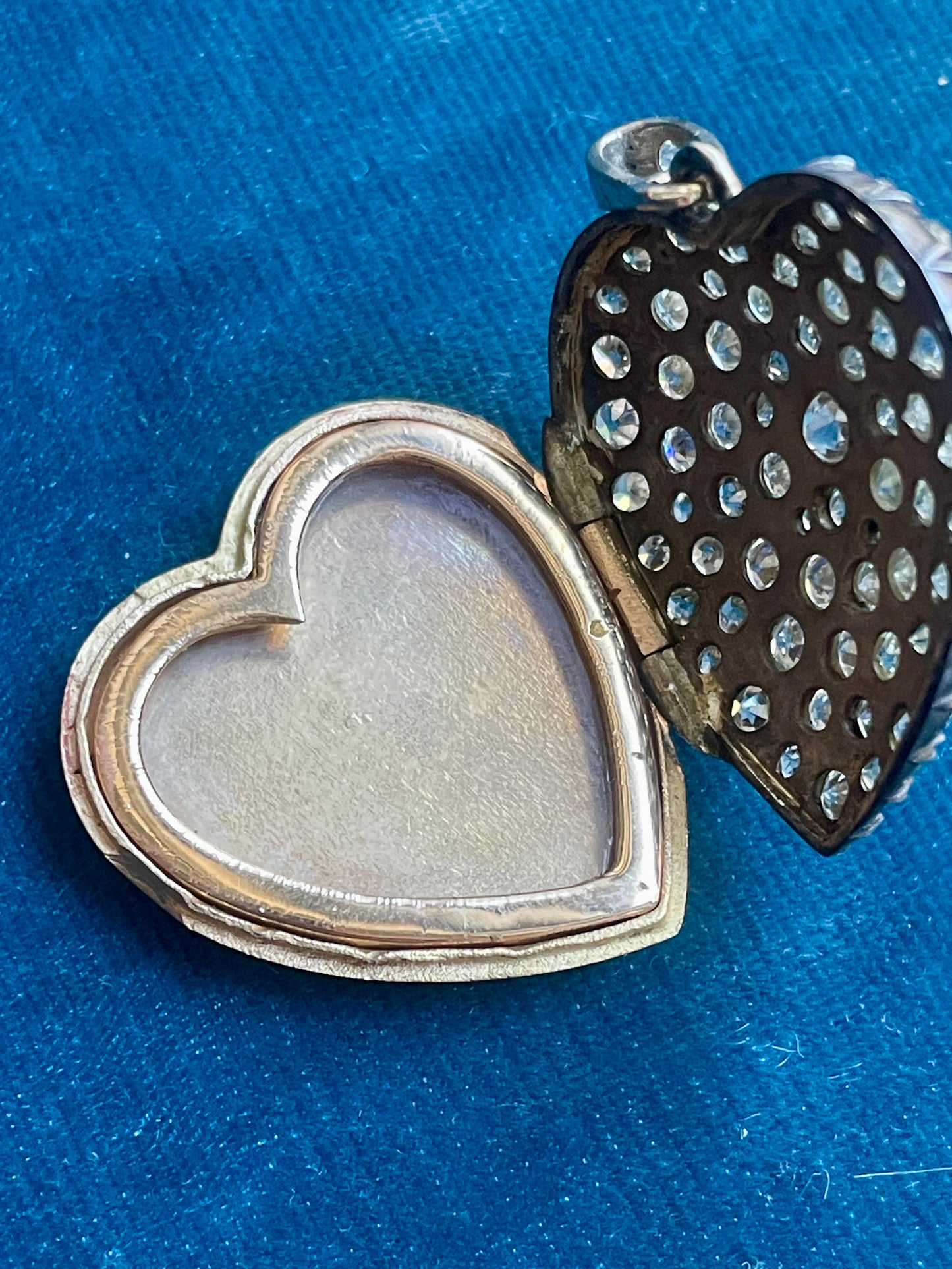 Antique Victorian Pavé Diamond Heart Locket Pendant