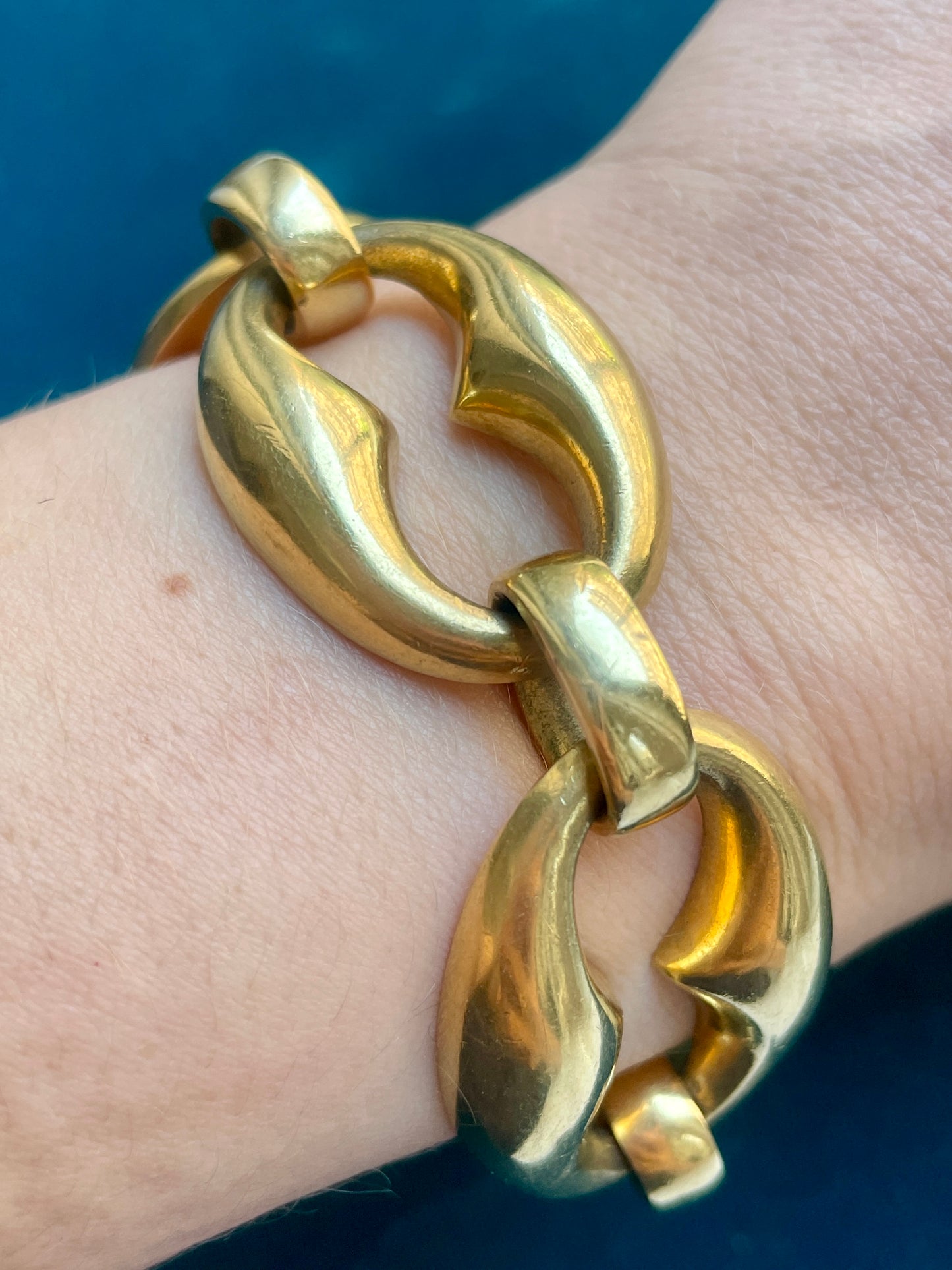 Retro Italian Mariner 18k Gold Bracelet