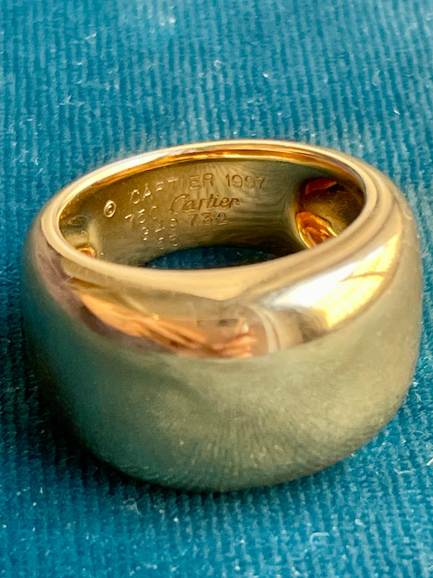 Vintage Cartier Nouvelle Vague 18k Gold Cigar Band Ring