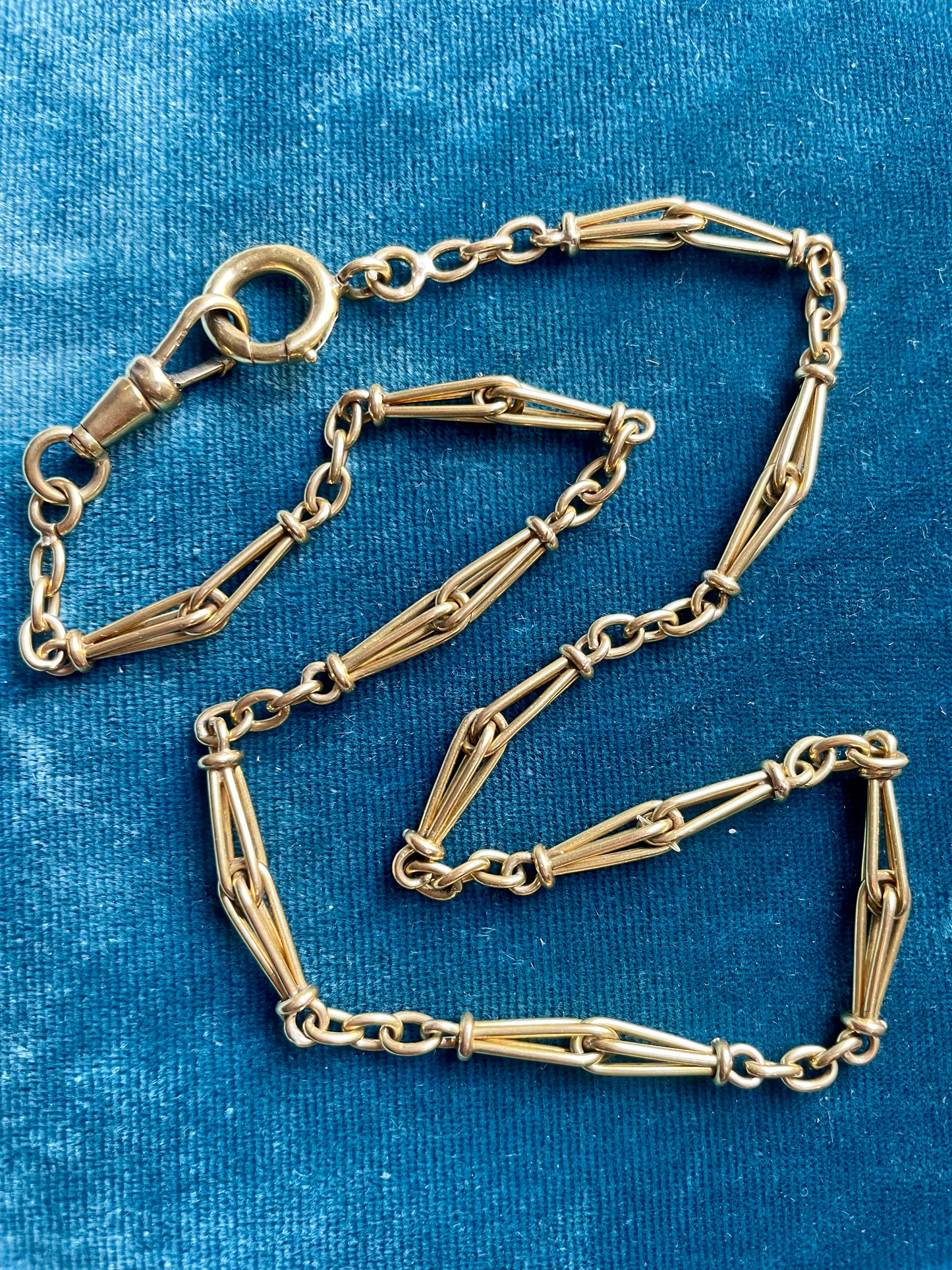 Antique Victorian Fancy Link 18k Gold Watch Chain